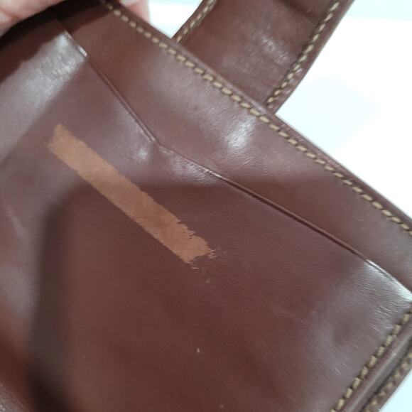 GUCCI Vintage GG Wallet Medium Bifold Brown Coin Bill Purse Kisslock Leather - Picture 6 of 15